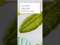 Closed Cretan Stitch Leaf Tutorial  #handembroidery #beginnersstitch