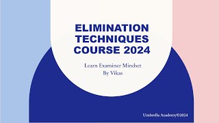 UPSC PRELIMS ELIMINATION TECHNIQUES and EXAMINER MINDSET DEMO CLASS