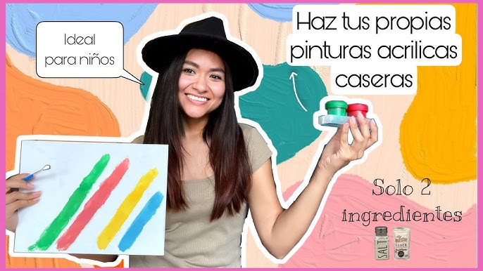 Pintura Casera para niños (No tóxica) 🟥🟨🟩🟦🟪 #recetafacil  #pinturaparaniños 