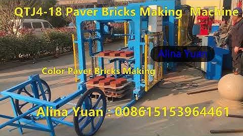 QTJ4-18 Hydraulic Fully Automatic Block Making Machine for Color Paver Bricks Making