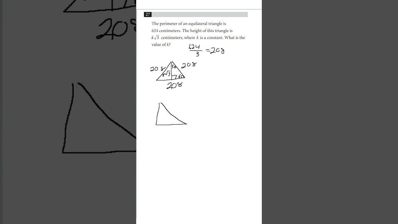 Solving special Triangles- SAT math