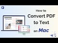 How to Convert PDF to Text on Mac | Wondershare PDFelement 8