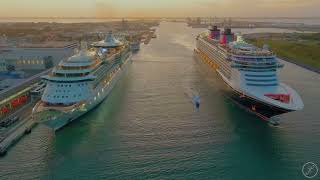 Disney Fantasy and Jewel of the Seas in Port Canaveral