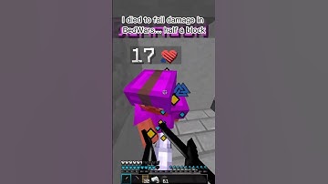 I died to fall damage in BedWars… half a block 😭#shorts