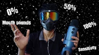 [ASMR] but it's {0% vs 50% vs 100%} sensitivity battle including:- pure mouth sounds