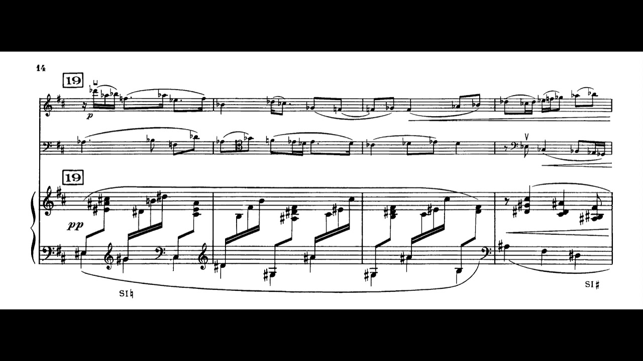 Jacques Ibert - Trio for Violin, 'Cello and Harp (1943-44) [Score-Video]