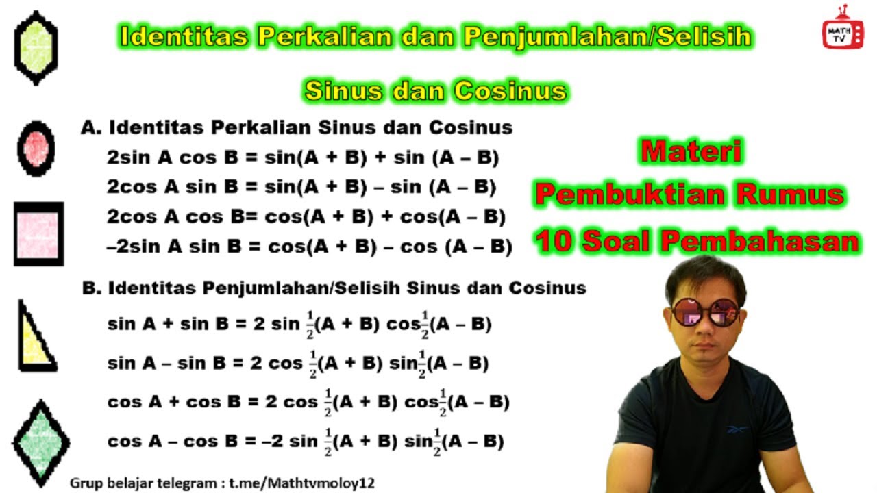 Perkalian dan Penjumlahan/Selisih Sinus dan Cosinus | Materi ...