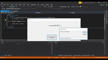 Create Message With InputBox VB.NET