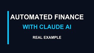 Automate Financial Analysis With Claude AI - Complete Step-by-Step Tutorial