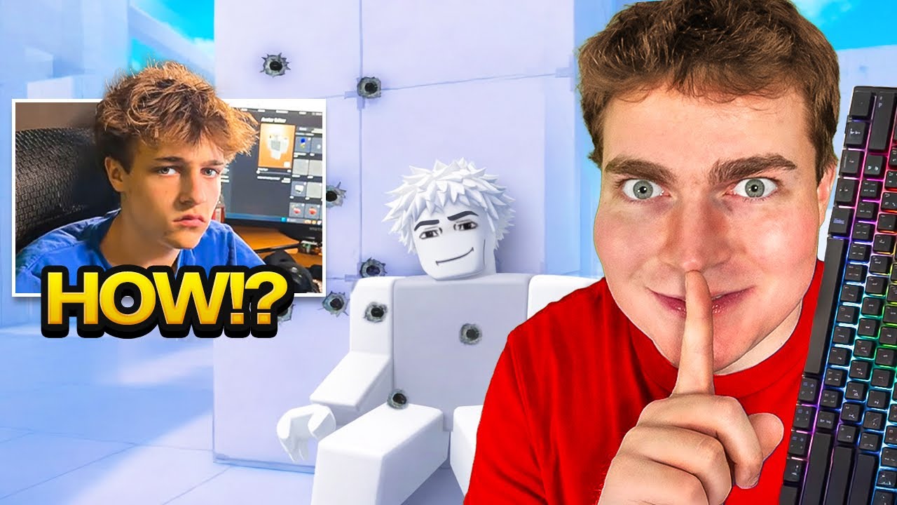 Розыгрыш с беспроводной клавиатурой над моим младшим братом.