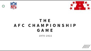 EVERY AFC CHAMPIONSHIP GAME (1970 - 2022) (UPDATED)