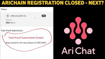 ARICHAIN REGISTRATION CLOSED - WHAT NEXT?