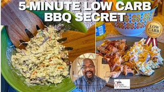 The Ultimate 5-Minute Low Carb Coleslaw (Perfect BBQ Side)#SummerBBQSide #LowCarbHoliday.