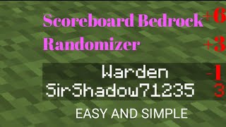 Scoreboard Randomizer For Bedrock! 1.20+ - Easy & Simple