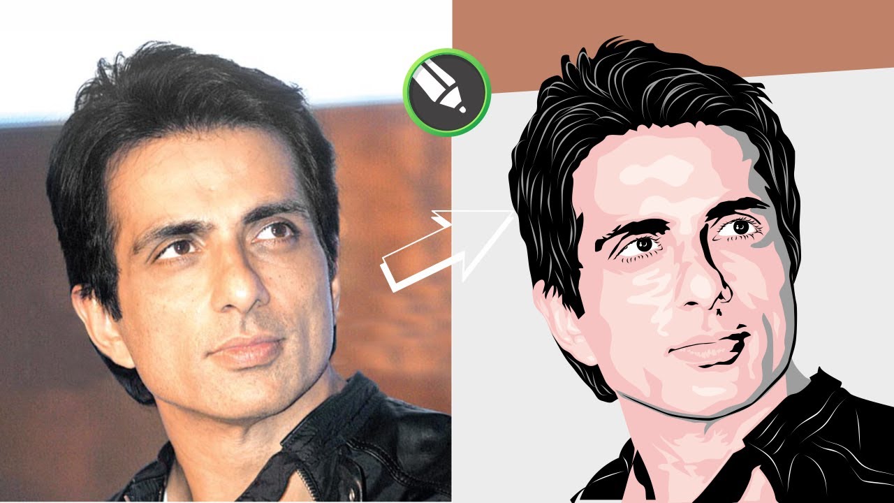 The Real Hero Sonu Sood Vector Art in CorelDraw by LRGWall.