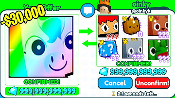 INSANE TRADES FOR $30,000 RAINBOW PEGASUS in Pet Simulator X!