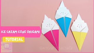 Cute Origami |Ice Cream Cone Origami |#origami #papercraft #icecreamorigami #cutegiftideas #cutegift