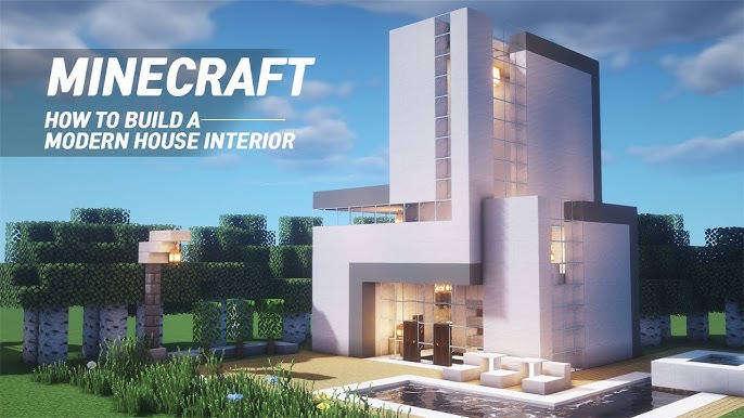 A real architect's building houses in Minecraft tutorial / Modern Concrete  House #149 