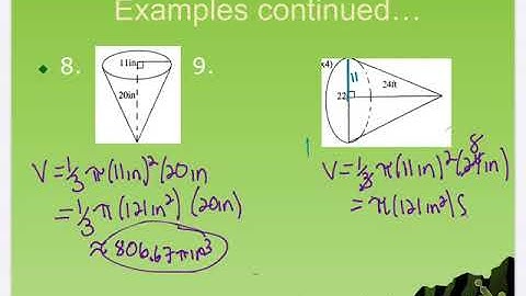 Geometry: 9.5 volume of pyramids and cones part 2