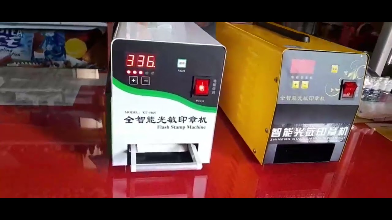 MESIN STEMPEL FLASH IMPOR BSP 03iR YELLOW vs BSP 03iR WHITE 