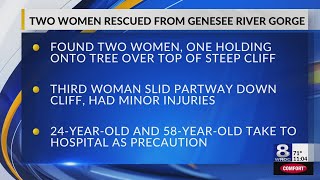 Two women rescued from Genesee River Gorge by Rochester Fire, Police Departments