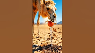 The camel saved the apple trees from drying out by watering them.😭#ai #tree #save #camel