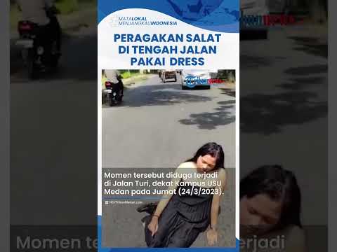 Viral Wanita Peragakan Salat di Tengah Jalan Pakai Dress Kemben Hitam, Diduga Kena Ilmu Guna-guna