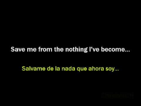 evanescence bring me to life lyrics Spanish