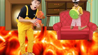 The Floor is Lava Challenge Family Fun Kids Pretend playtime for Kids! \& CiCi and Friends Produced