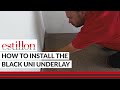 Estillon  black uni underlay installation