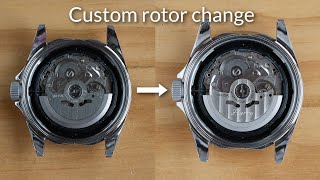 Replacing Seiko rotor with a custom rotor - Seiko mod series - YouTube