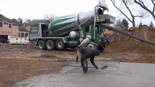 How to pour a concrete slab, time lapse