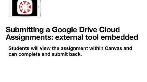 Submitting a Google Drive Cloud Assignment on Canvas-Student View