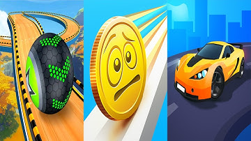 Going Balls VS Coin Rush VS Race Master 3D - All Levels SpeedRun Gameplay Android iOS Ep1