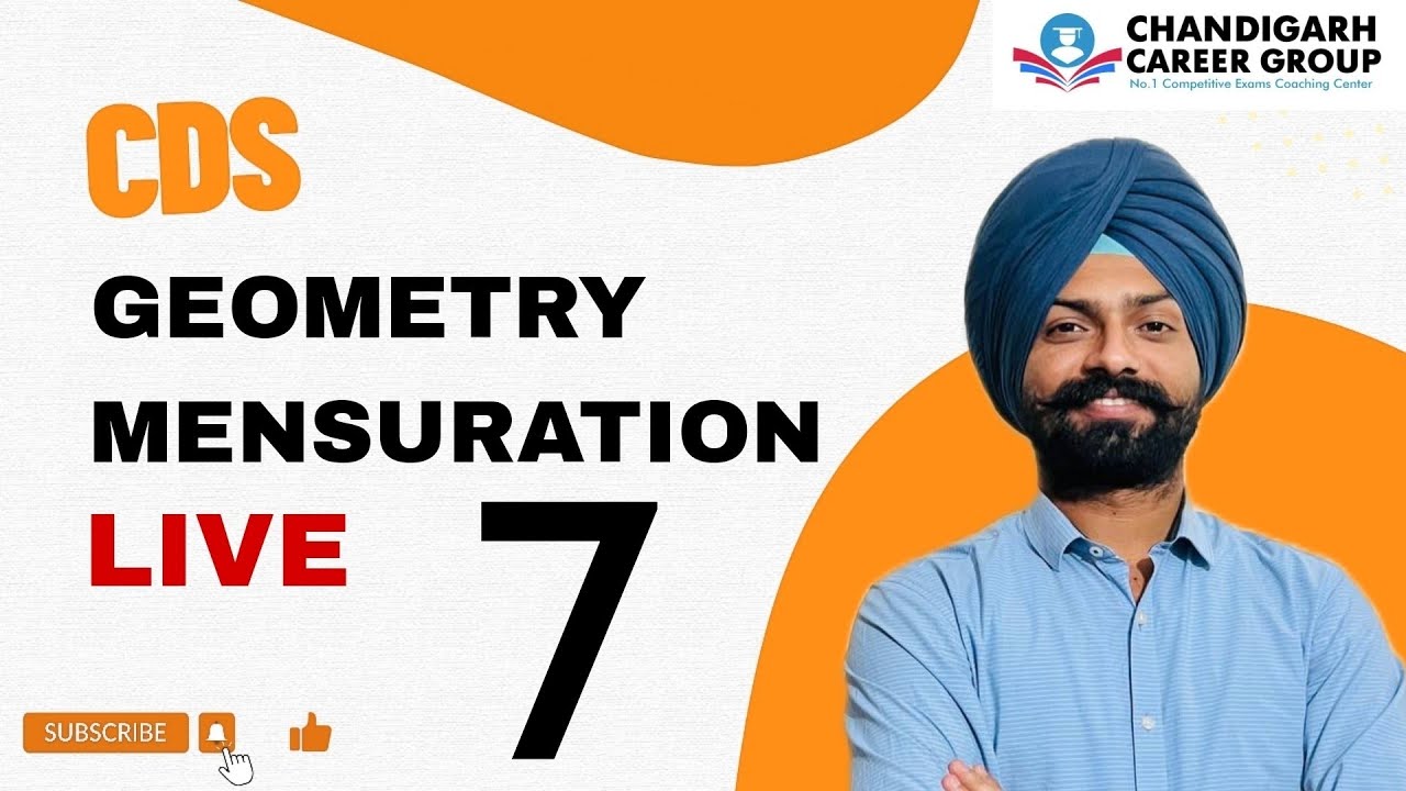 Geometry and mensuration class 7 for CDS by Sandeep Brar