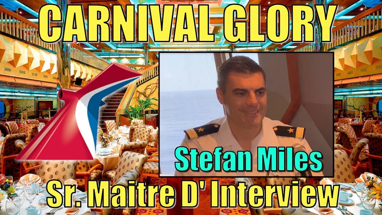 Stefan Miles Carnival Cruise Lines, Sr. Maitre D' YouTube