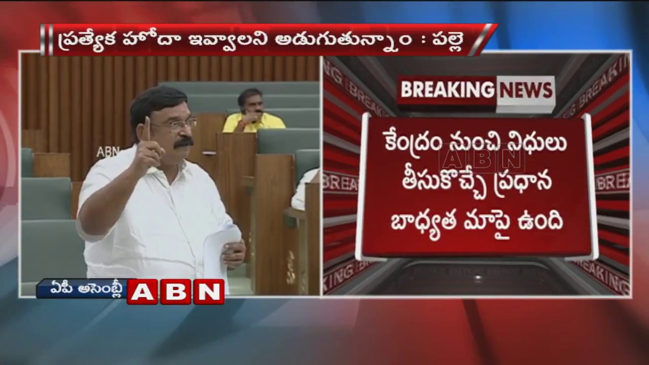 BJP MLA Vishnu Kumar Raju about Special Status conversation with his Wife