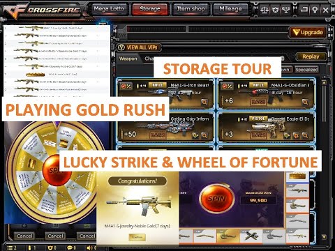 Playing Gold Rush Lucky Strike Game and Checking My Storage in CrossFire Philippines June 2020