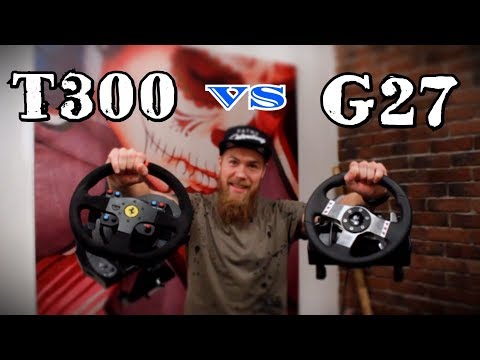 ОБЗОР и сравнение ТОПОВЫХ игровых рулей Logitech G27 и Thrustmaster T300 Alcantara Edition,