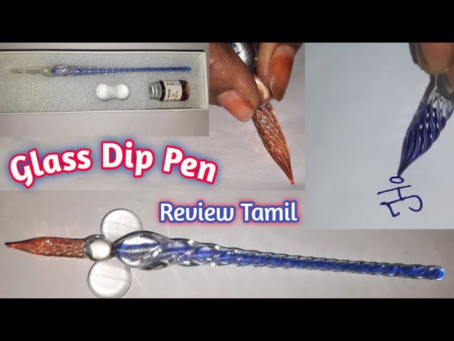 Glass Pen ASMR: J. Herbin Tapered Frosted Glass Dip Pen 