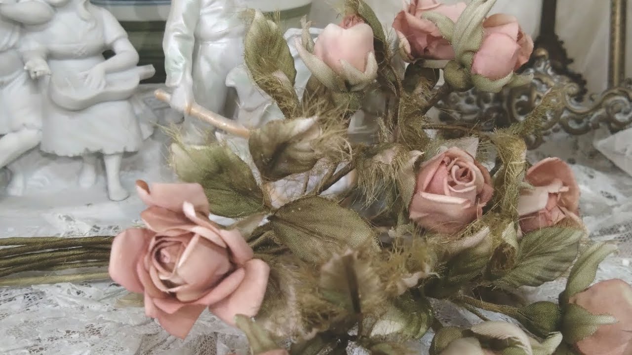 綿ローンから作る【布花ミニローズ】 - YouTube