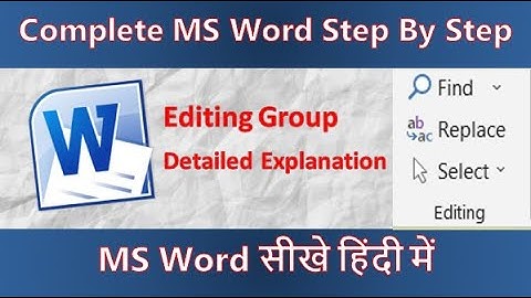 Editing group in word