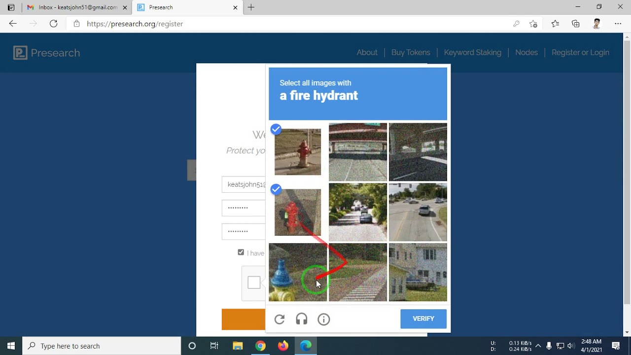 How to create an account presearch.org