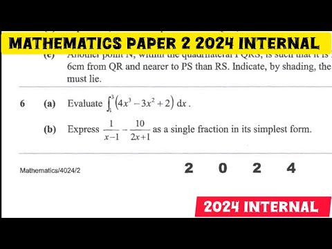 Question 6 | Calcul intégral et Algèbre | Épreuve 2 de mathématiques 2024 (Interne) #examen