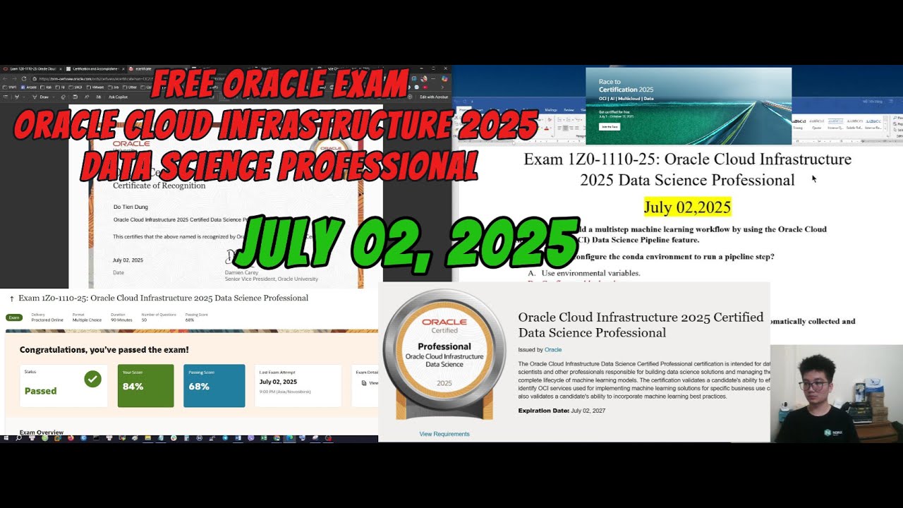 Exam 1Z0-1110-25 Oracle Cloud Infrastructure 2025 Data Science ...