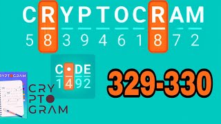 CRYPTOGRAM Word Logic Puzzles level 329 330