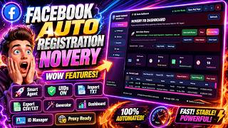 Facebook Auto Registration Novery | Fast FB Account Registration Software with Smart Features screenshot 3
