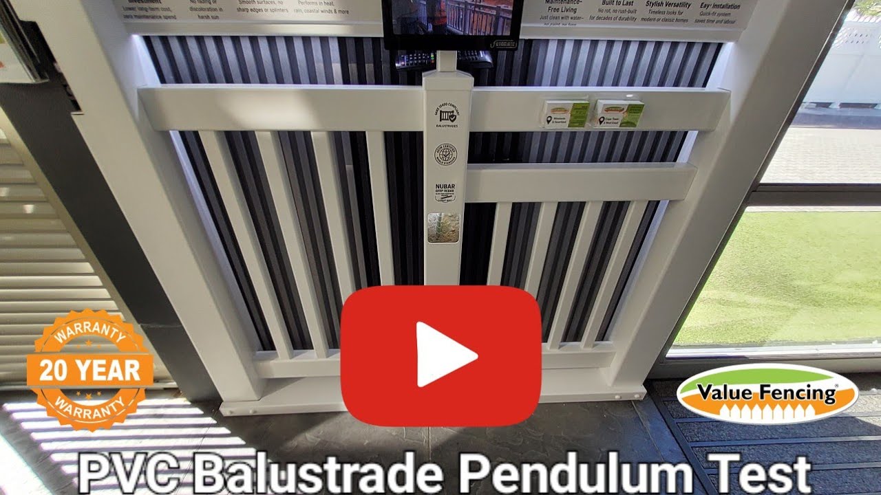 Value Fencing Display | 40KG Pendulum Test Pass + GFRP Rebar & 30MPA Balustrade Posts