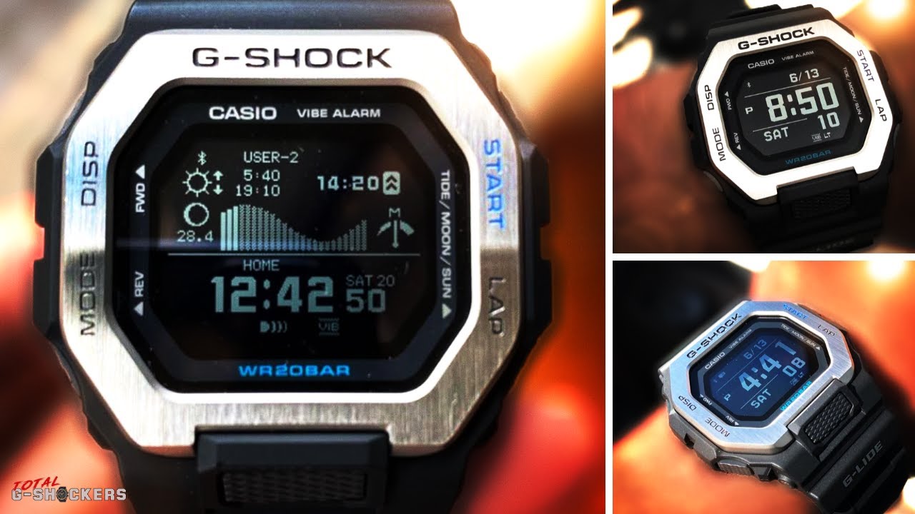 Casio G Shock G Lide Gbx 100 1 Mip Lcd For Surfers Youtube