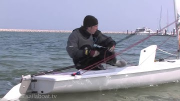 How to Sail - Single Handed - Beach Launching: Part 2 of 5: Onshore Wind